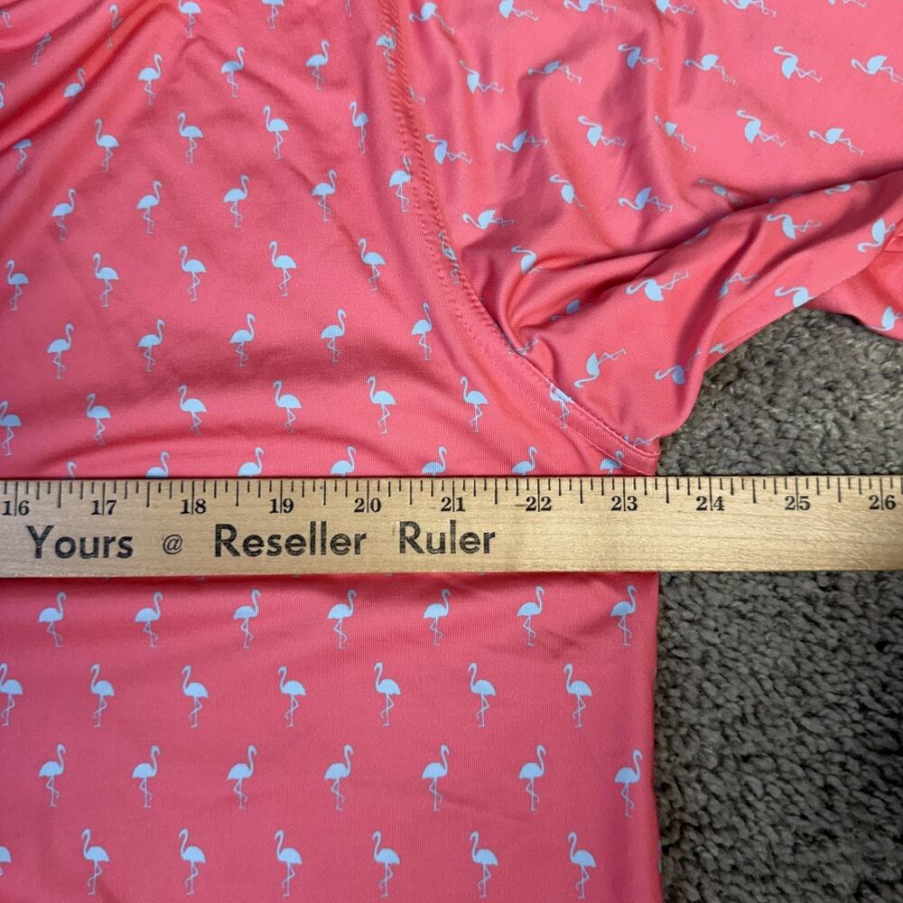 Men's Pink Polo with Light Blue Collar - Classic Lightweight Performance - Picture 10 of 11